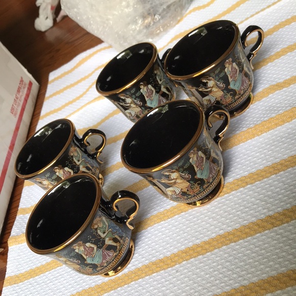 Fakiolas Expresso/Tea Mythology GreekTea set (hand made in Greece) - Picture 2 of 16